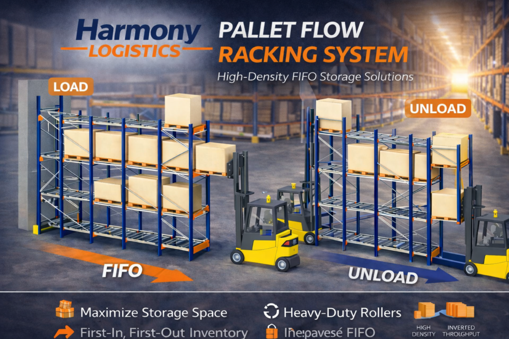 Pallet Flow Racking System in Saudi Arabia | Harmony Logistics